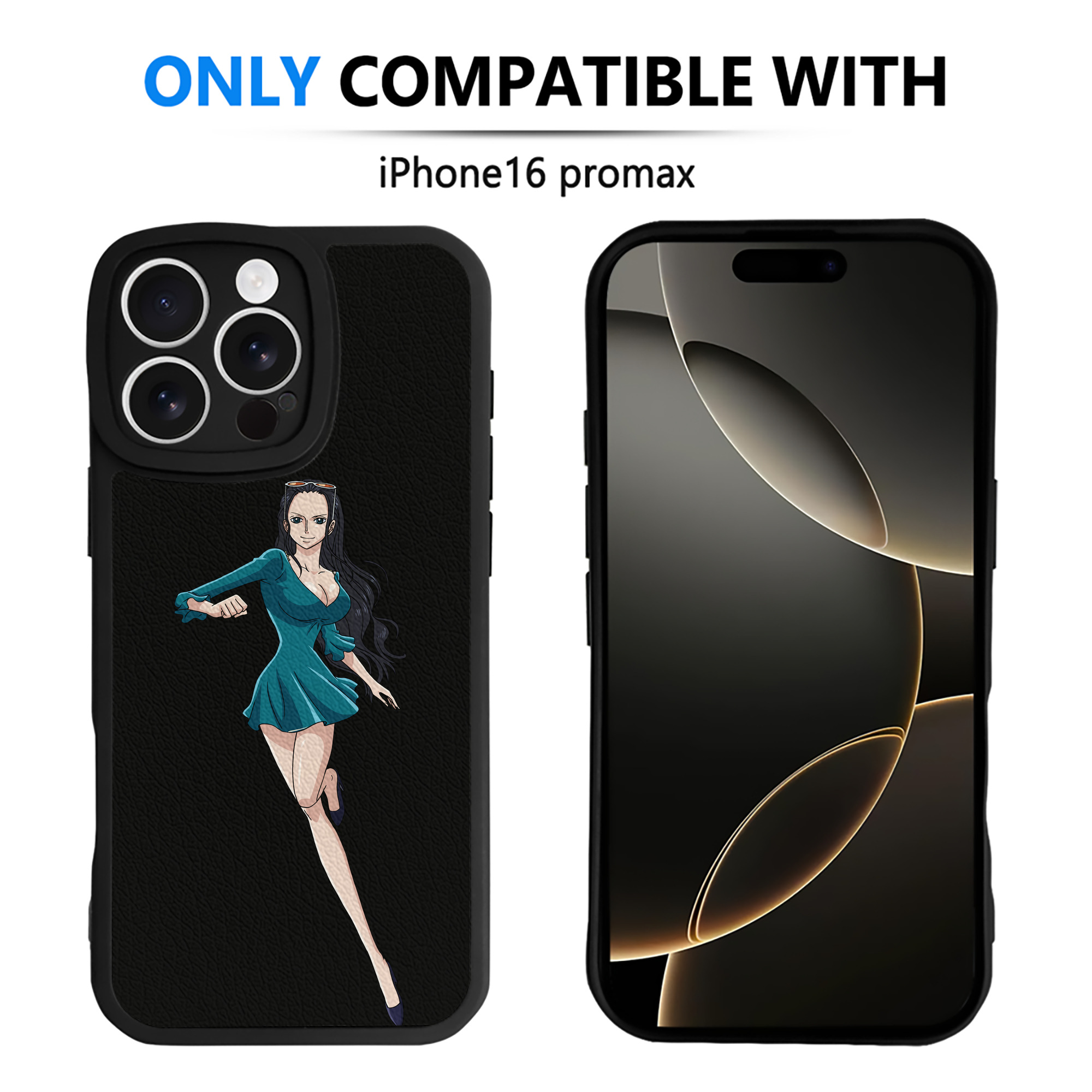 （画像用） ワンピース ニコ・ロビン ONE PIECE Nico Robin 【iPhone 16シリーズ対応】シリコンスマホケース（レザー調） 材質：シリコン